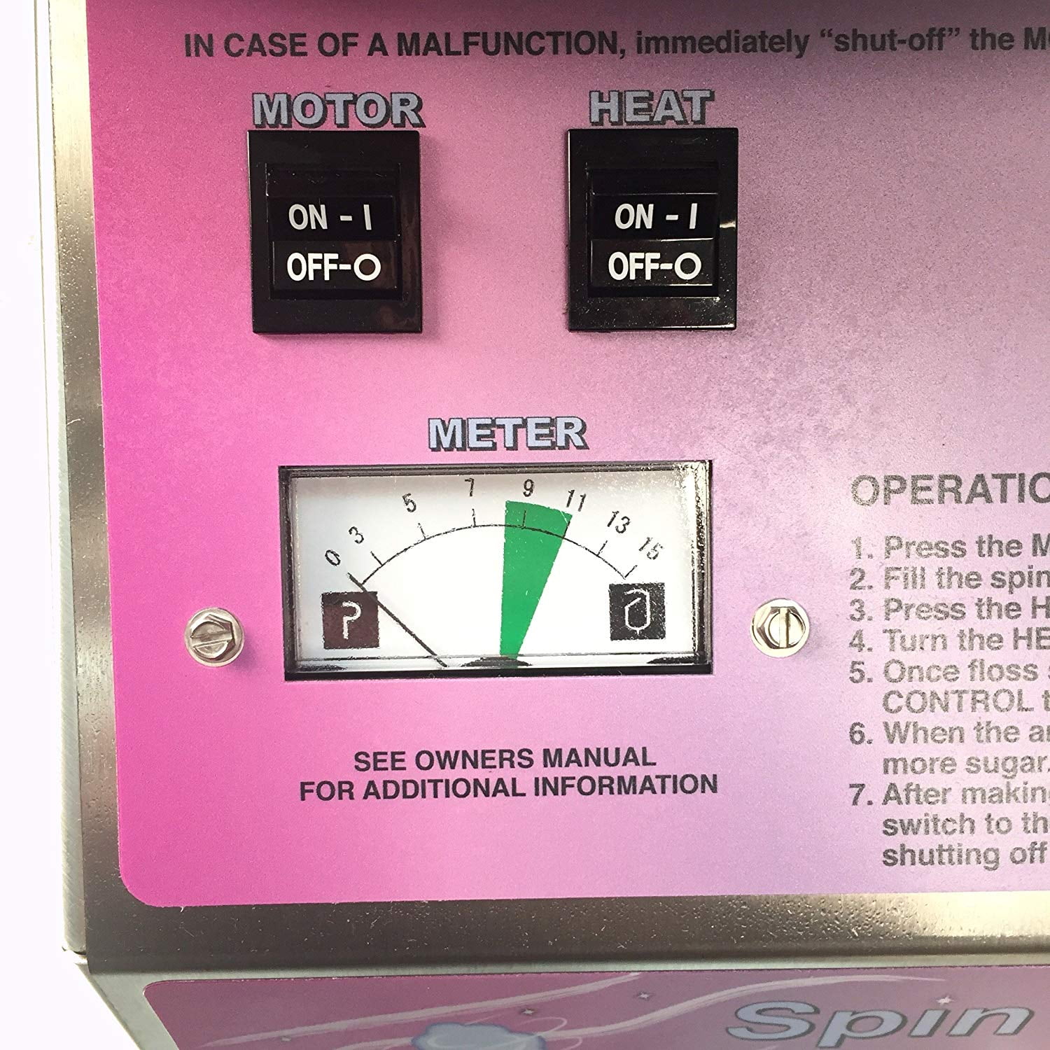 Paragon Spin Magic 5 Cotton Candy Machine with Metal Bowl