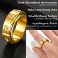 thumbnail image 7 of Clearance Spinner Gold Ring for Women/Men Fidget Band Rings for Relieve Anxiety Ring Finger Ring for Party Christmas Gift Jewelry, Size 7-12, 7 of 7