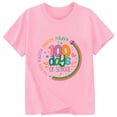 thumbnail image 3 of WERYOUNG Girl's T-Shirts 100 Days Of School Short Sleeve Round Neck Letter Print Kids Fashionable T Shirt Leisure Wear Loose Fit Tee Shirts Home Lounging Soft Cozy Top, 3 of 3