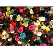 LEGO LOT OF 15 NEW RARE MALE & FEMALE MINIFIGURE HAIR WIGS BROWN BLONDE BEARD