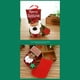 thumbnail image 5 of Calcetines navideños, paquete de 4 calcetines navideños de Papá Noel, muñeco de nieve, reno, oso y personajes navideños de peluche 3D, 5 of 7