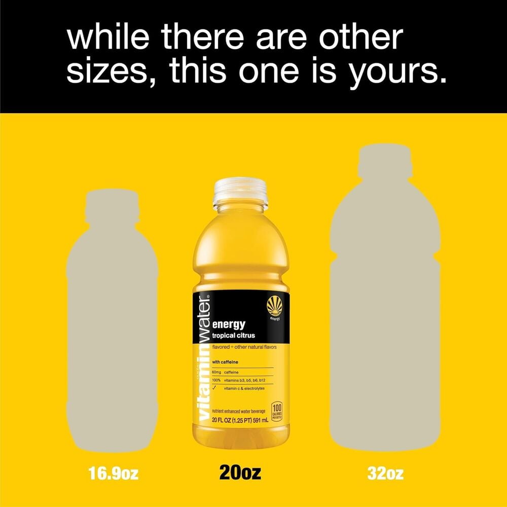Vitaminwater Energy Electrolyte Enhanced Water W/Vitamins, Tropical Citrus Drink