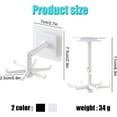 thumbnail image 5 of EIMELI 2Pieces 360 Rotating Folding Hook Multipurpose Hanging Utensil Holder Hook 180 Degrees Vertical Flip Self Adhesive Hook Utensil Rack(White + Black), 5 of 7