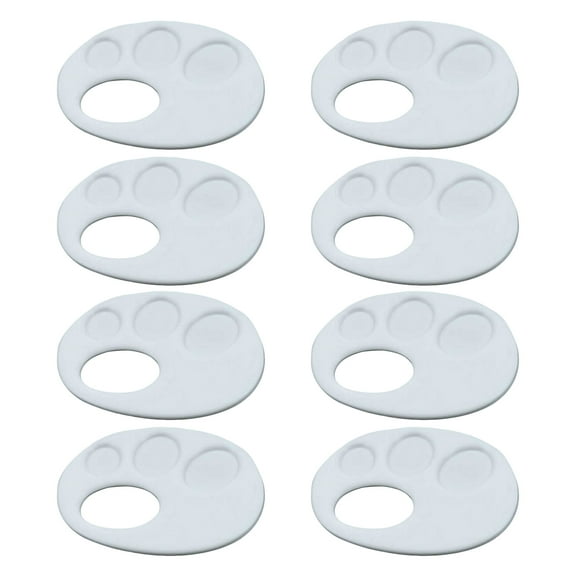 Sylvtty Plastic Paint Tray 3D Printed Finger Palette with Hand Grip Easy to Clean Portable Painting Palette for Kids Artists Watercolor Acrylic Pigment Use