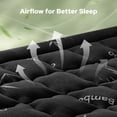 thumbnail image 6 of BEDLORE King Mattress Topper Gray, Breathable Bamboo Pillow Top Pad for Back Pain Relief,6-18 inch Deep Pocket, 6 of 10