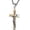 Gold, variant on Men's Stainless Steel Cross Crucifix Bible Prayer Pendant Necklace 22+2" Chain