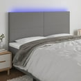 thumbnail image 6 of vidaXL LED Headboard Dark Gray 39.4"x2"x30.7"/34.6" Fabric, 6 of 55