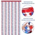 thumbnail image 3 of Paquete de 3 decoraciones patrióticas para el 4 de julio, el Día de los Caídos y el Día del Trabajo: telón de fondo con flecos de 1 m x 2 m y cortinas de oropel con estrellas rojas, blancas, 3 of 8