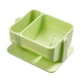 thumbnail image 1 of keepw Support d'Éponge de Maquillage en Plastique Lavable Réutilisable Mural Auto-Adhésif 2 Compartiments Rotatif Support de Drainage Vert, 1 of 8