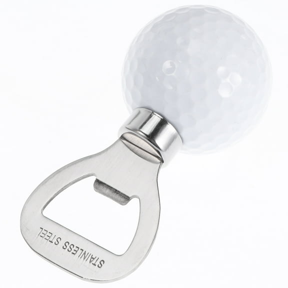 FRCOLOR 1Pack White Golf Ball Shaped Bottle Opener for Opening Beer and Drinks Cool and Unique