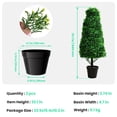 thumbnail image 6 of 2 Pieces Artificial Boxwood Faux Plants Outdoor, 33.1" Fake Evergreen Shrubs, Faux Boxwood Topiary for Outside Planter Decor, 6 of 8