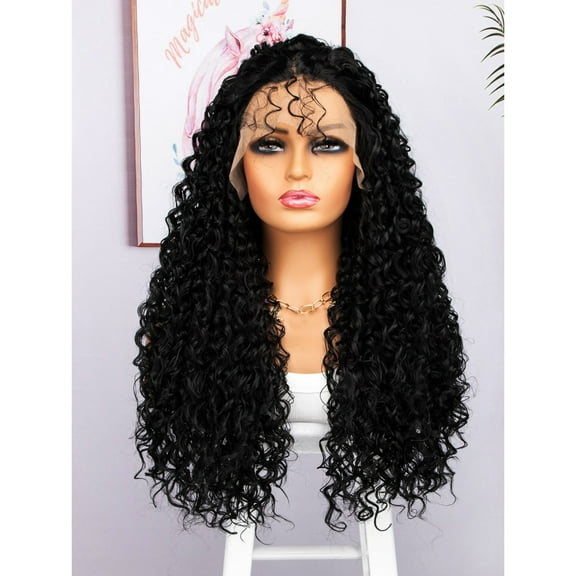Deep Wave Lace Front Wig, Human Hair, 180 Density, HD Full Lace Front Wig, Curly Human Hair Wig with Baby Hair for Women