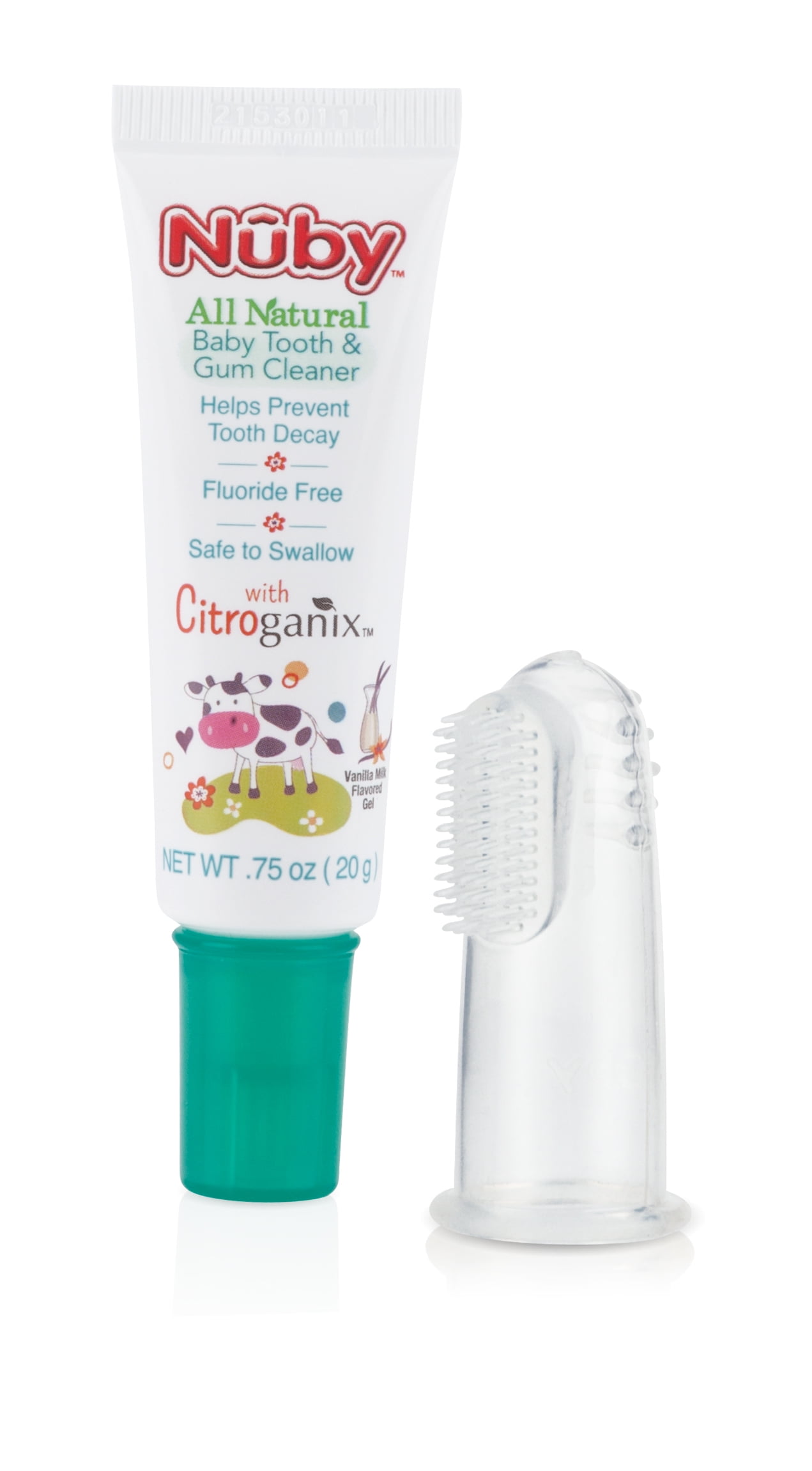 Nuby Citroganix Baby Toothpaste With Silicone Finger Brush