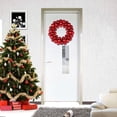 thumbnail image 3 of Christmas Door Wreath Christmas Ball Ornament Decoration Christmas Wreath for Home Party Decoration Red, 3 of 8