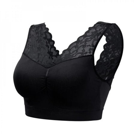 

Women Sexy V Neck Lace Bras Push Up Padded Bra Seamless Comfortable Bralette Sports Sleep Bra