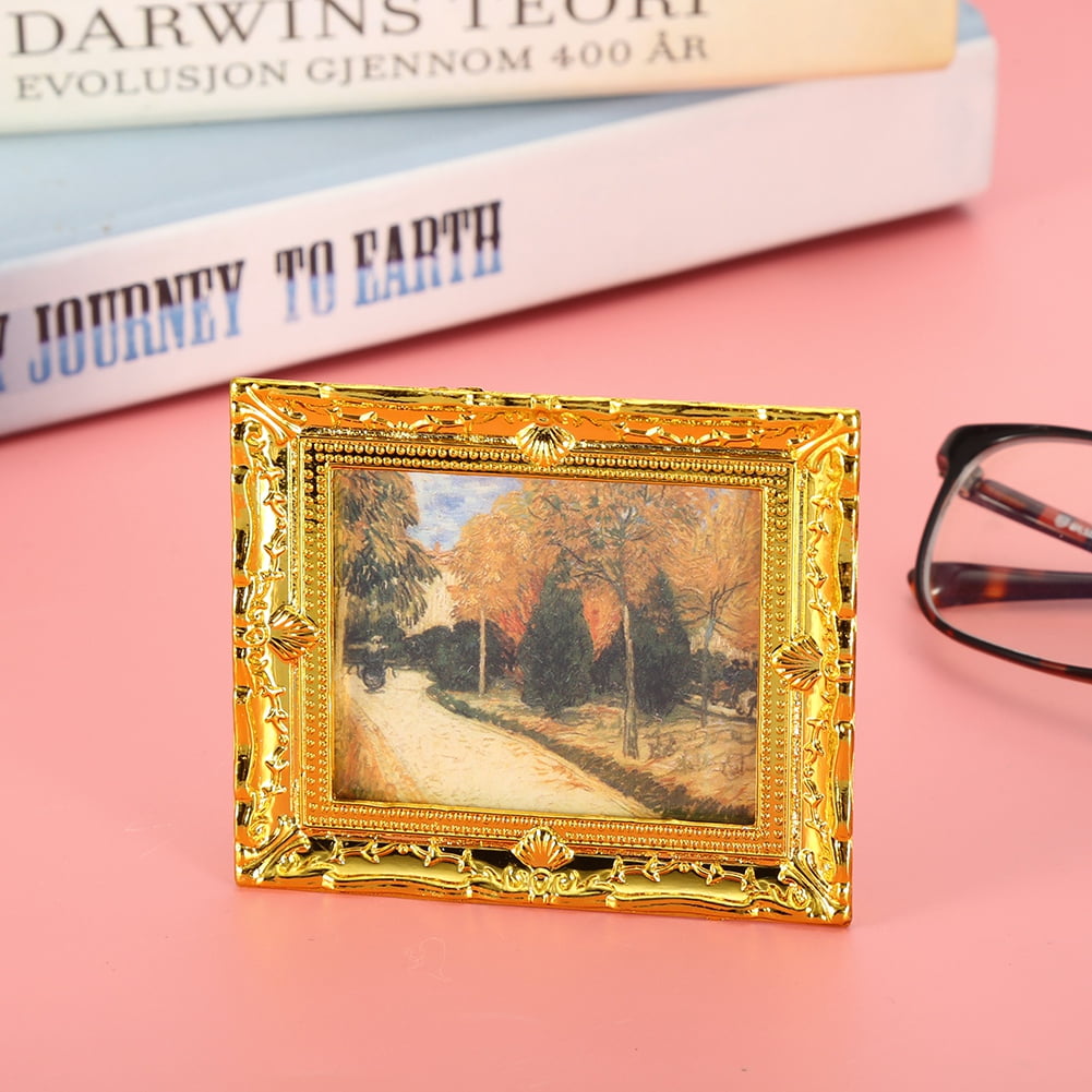 1Set 1:12 Dollhouse Miniature Oil Painting Wall Picture Decoration AccessoriECU