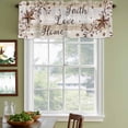thumbnail image 5 of 2 Panels Texas Star Brown Valance for Windows, Farmhouse Retro Branches Wooden Grain Light Filtering Kitchen Curtains, Rod Pocket Window Treatment Curtain Valances for Living Room Bedroom, 42"x18", 5 of 9