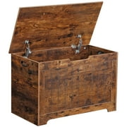 HomGarden 30'' Wooden Toy Chest 150L Large MDF Child Storage Box Cabinet Rustic Brown