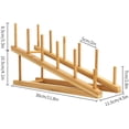 thumbnail image 2 of STONCEL 2 PCS Wooden Dish Rack Bamboo Drying Rack Dish Plate Rack Stand Pot Lid Holder Kitchen Cabinet Organizer for Dish Plate Bowl Cup Pot Lid Cutting Board, 2 of 6