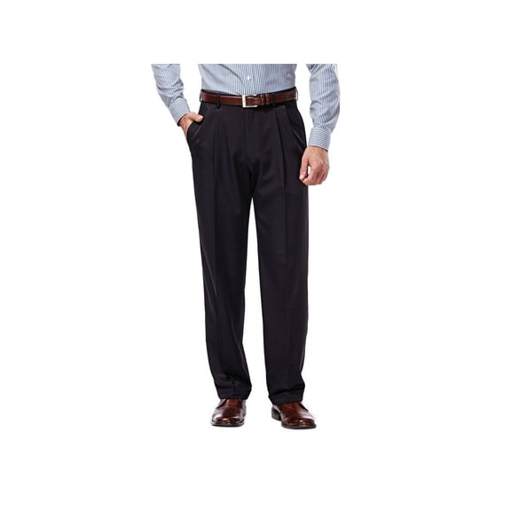 Haggar Men's Mynx Gabardine Pleat Front Dress Pant Classic Fit 11111836245