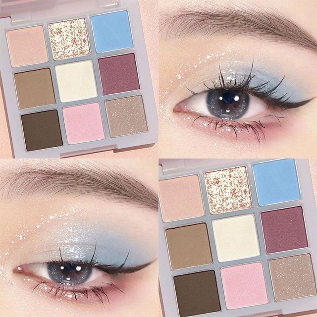 DIKALU Spring And Summer New Eyeshadow Palette Oh Rosy Nine Palace Grid Auto Focus Low Saturation Smoke Powder Rose Plate (DKL-029-11)