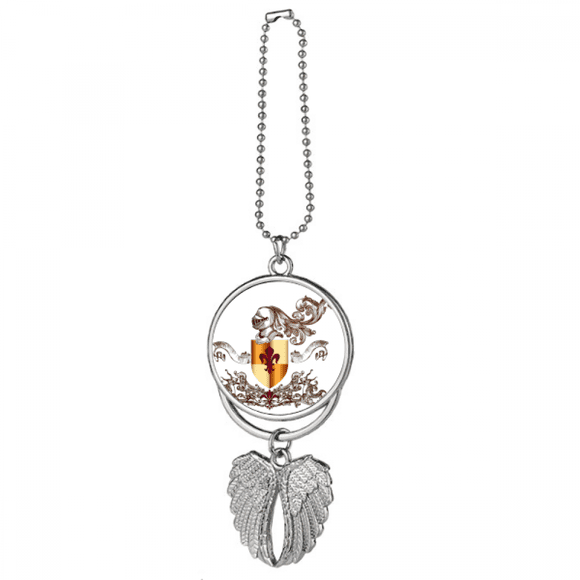 medieval knights of eu armor emblem silver wing car pendant decoration
