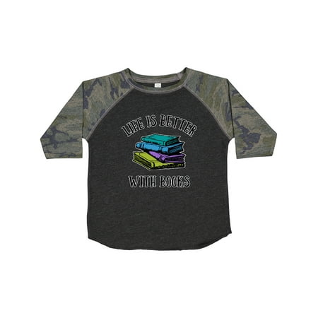 

Inktastic Life s Better with Books Gift Toddler Boy or Toddler Girl T-Shirt