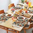 thumbnail image 2 of Pioneer Flower Floral Print Pattern Summer Placemats Table Placemats Set Of 4-Linen Kitchen Washable Placemats Table Mats 12x18 Inch Non-Slip Heat Resistant, 2 of 6
