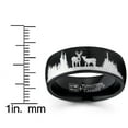 thumbnail image 3 of Metal Masters Mens Hunting Ring Black Tungsten Wedding Band Deer Nature Outdoors 8mm, 3 of 6
