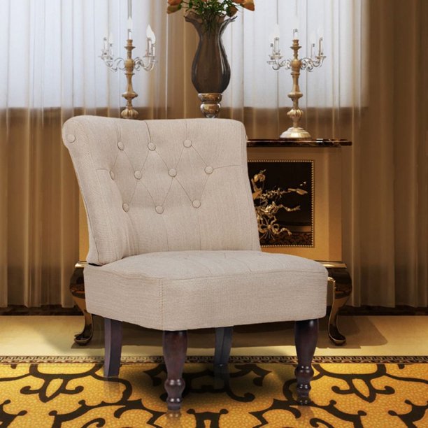 vidaXL Cream French Chair High Quality Fabric