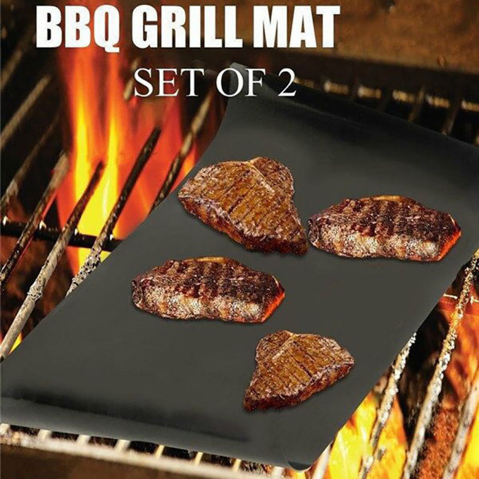 4Pcs/Pack Grill Mat BBQ Tool, Non-stick Reusable, For Food Heating, Grills and Ovens, 13*16" - image 5 of 8