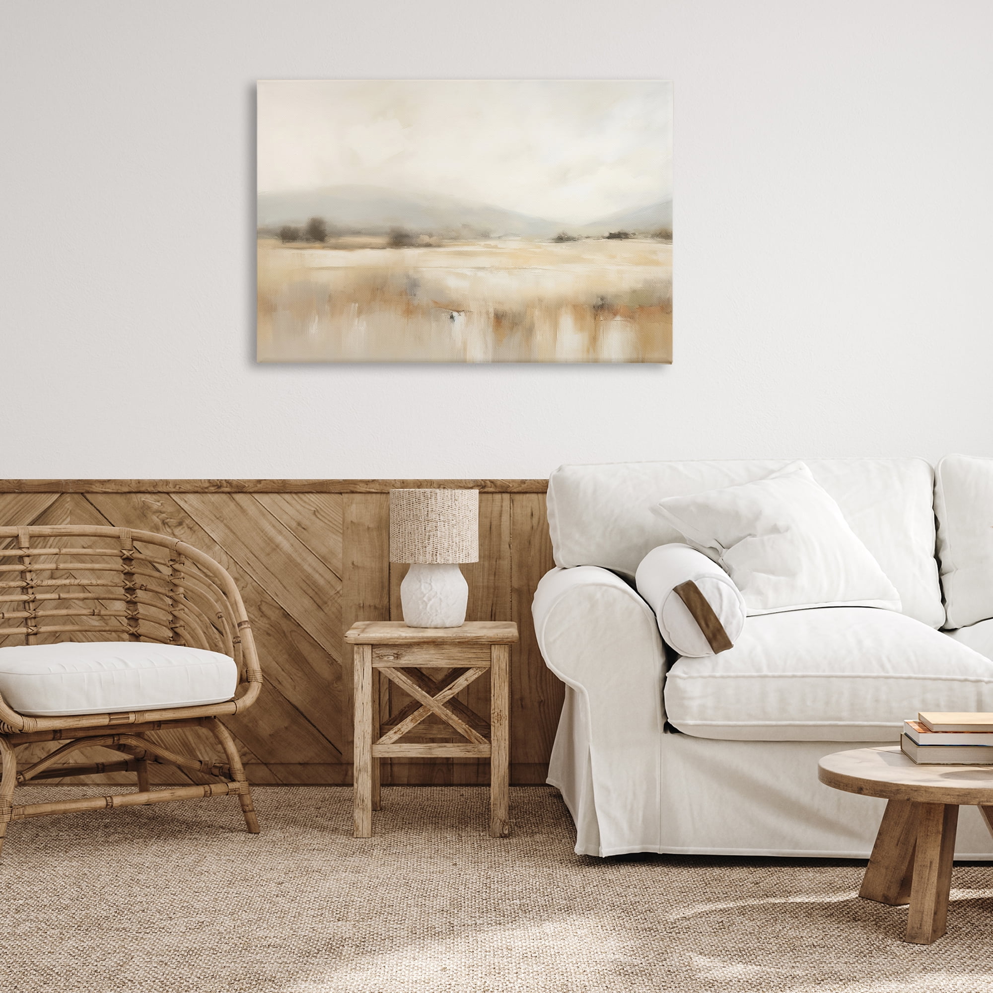 Stupell Industries Blurred Rural Countryside Landscape & Nature Painting Wrapped Canvas Art Print Wall Art, 36 x 24