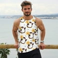 thumbnail image 6 of Salouo Penguin With Flowers for Men's Tank Tops,Sleeveless Muscle Shirts for Men Quick Dry Workout Tank Top Gym Muscle Tee Fitness Bodybuilding Sleeveless T Shirt-Large, 6 of 7