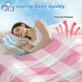 thumbnail image 3 of Pink Checkered Cooling Blanket, Lightweight Breathable Summer Throw Blanket with Double Sided Cold Effect, Pink White Buffalo Plaid Picnic Beach Blankets Bed Sheet for Hot Sleepers 30"x40", 3 of 8