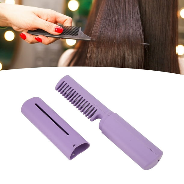 Cepillo Alisador De Pelo, Peine Caliente Iónico Con Batería Integrada De 1500 MAh, Mini Alisador De Pelo Inalámbrico Portátil Con Tamaño De Viaje Recargable Por USB, Para