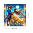 thumbnail image 2 of Kit de pintura por números sobre lienzo, arte al óleo artesanal, imagen de princesa, decoración del hogar, 40x40cm, 2 of 9