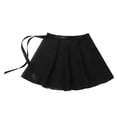 thumbnail image 3 of Miutii Girls Ballet Dance Wrap Skirt Ballerina Pull on Sheer Collection Chiffon Skating Over Scarf Tutu Dress Black S, 3 of 6