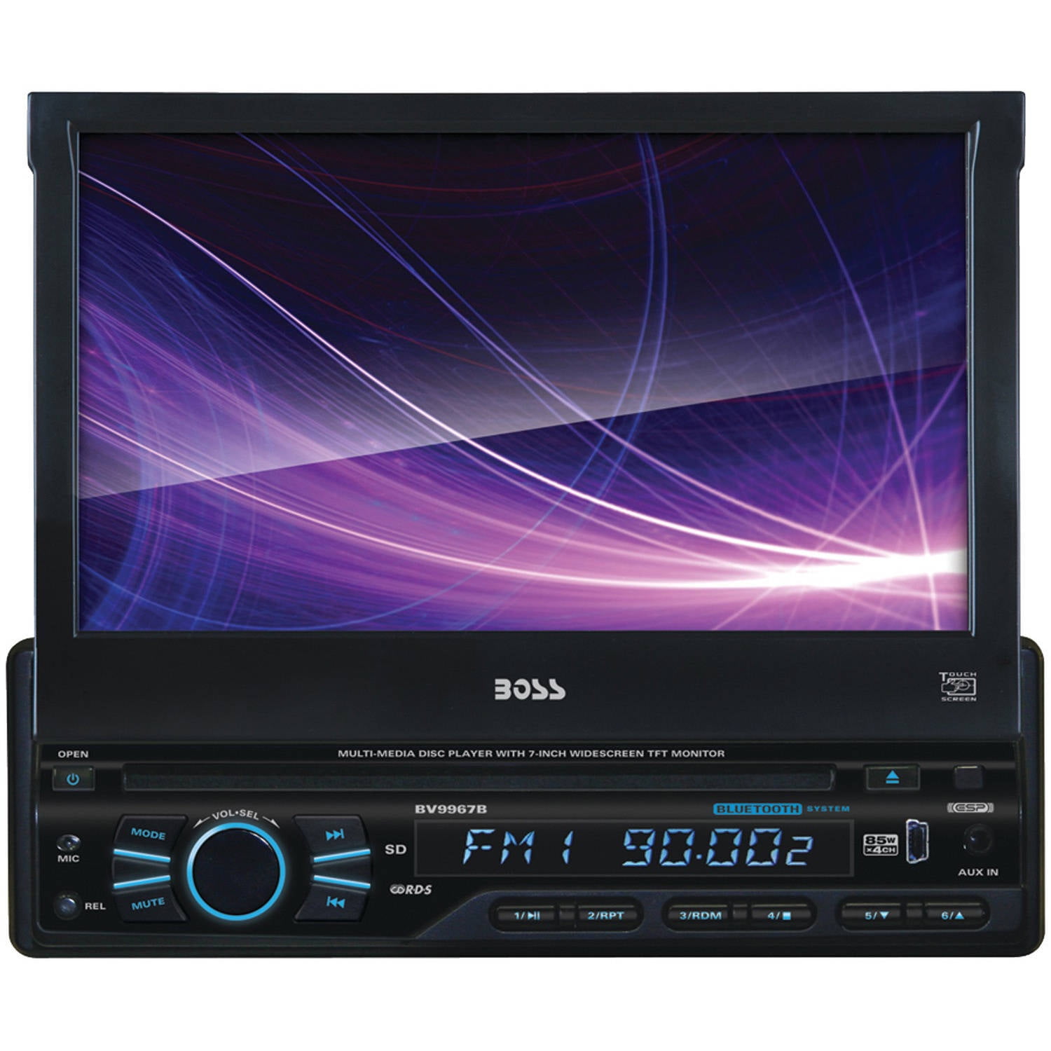 Boss Audio BVB9967RC SingleDIN DVD Player 7" Motorized Touchscreen