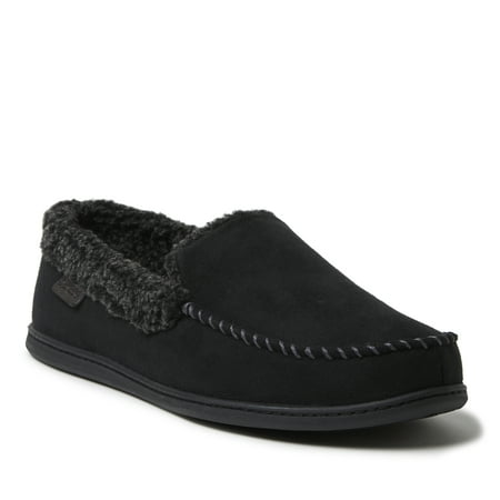 

Dearfoams Men s Eli Microsuede Moccasin Slipper with Whipstitch