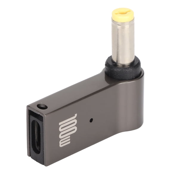 Type C Female Input To DC Adapter, Portable 100W PD Adapter PD To DC Adapter Fast Heat Dissipation PD Smart Chip For Laptops With 5.5x1.7mm Charging Port