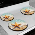 thumbnail image 2 of Bahomeck Gas Stove Burner Cover Set Of 4,Beautiful Starfish Lies On The Sand Of Beach Metal Electric Stove Burner Covers,Protecting Gas Stoves,Kitchen Decor，8 Inch And 10 Inch, 2 of 2