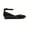 BLACK/PU-NEW, variant on Women's Dress Ballet Low Wedge Round Toe Ankle Strap Casual Shoes Comfortable Flats
