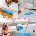 thumbnail image 2 of LandHope Carpet Broom for Pet Hair Indoor&Outdoor, 51'' Metal Long Handle Rug Rake, Blue, 2 of 9