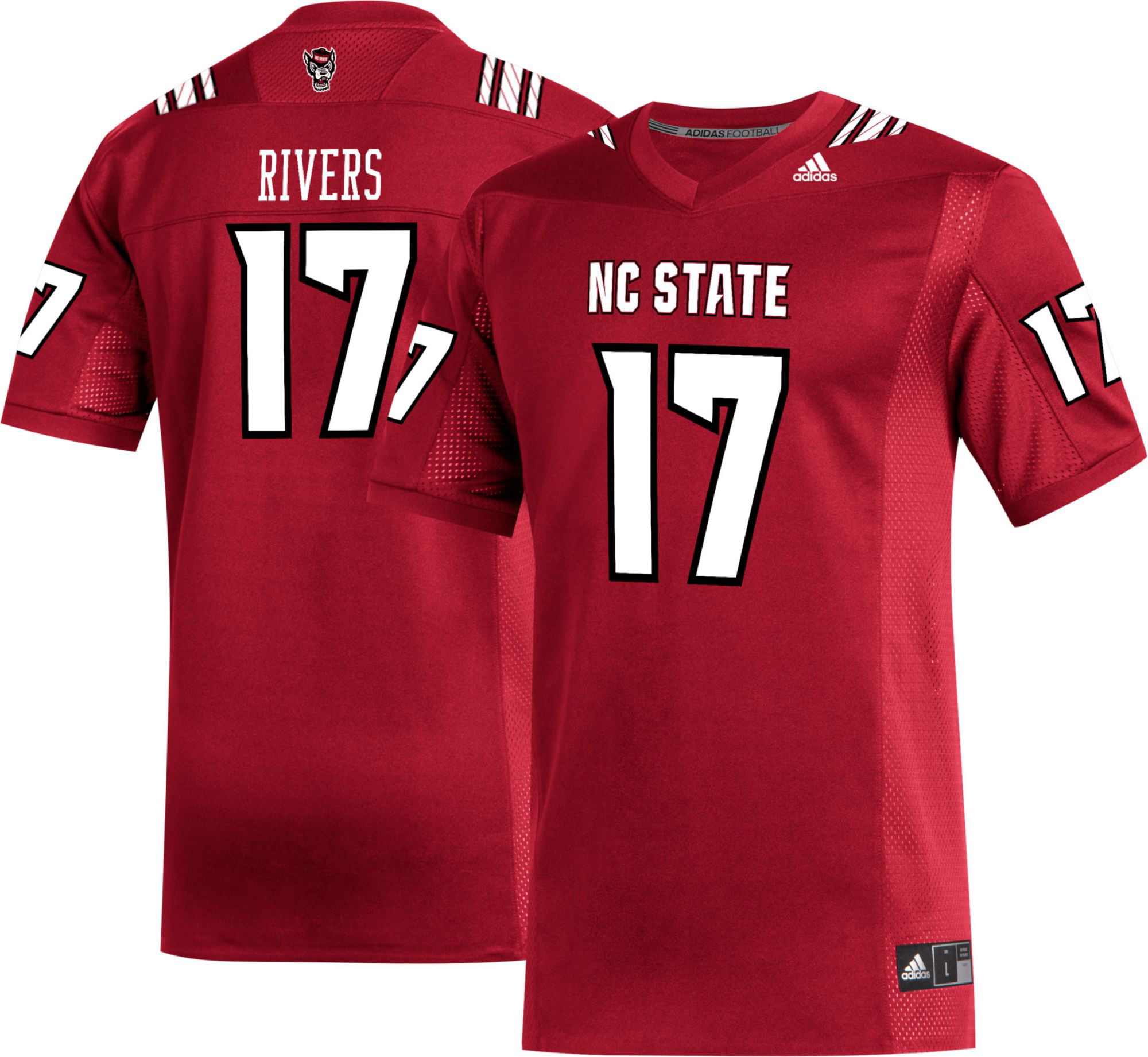 adidas Men's Phillip Rivers NC State Wolfpack 17 Red Replica Football