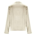 thumbnail image 6 of Atogsazn Women's V Neck Satin Silk Shirt Dressy Casual Long Sleeve Blouse Bussiness Work Tops Outfit Rose Gold M Fashion, 6 of 6