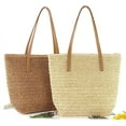 thumbnail image 6 of Kukuzhu Women Hand-Woven Soft Tote Bag Summer Trendy Large Straw Beach Shoulder Bag, 6 of 6