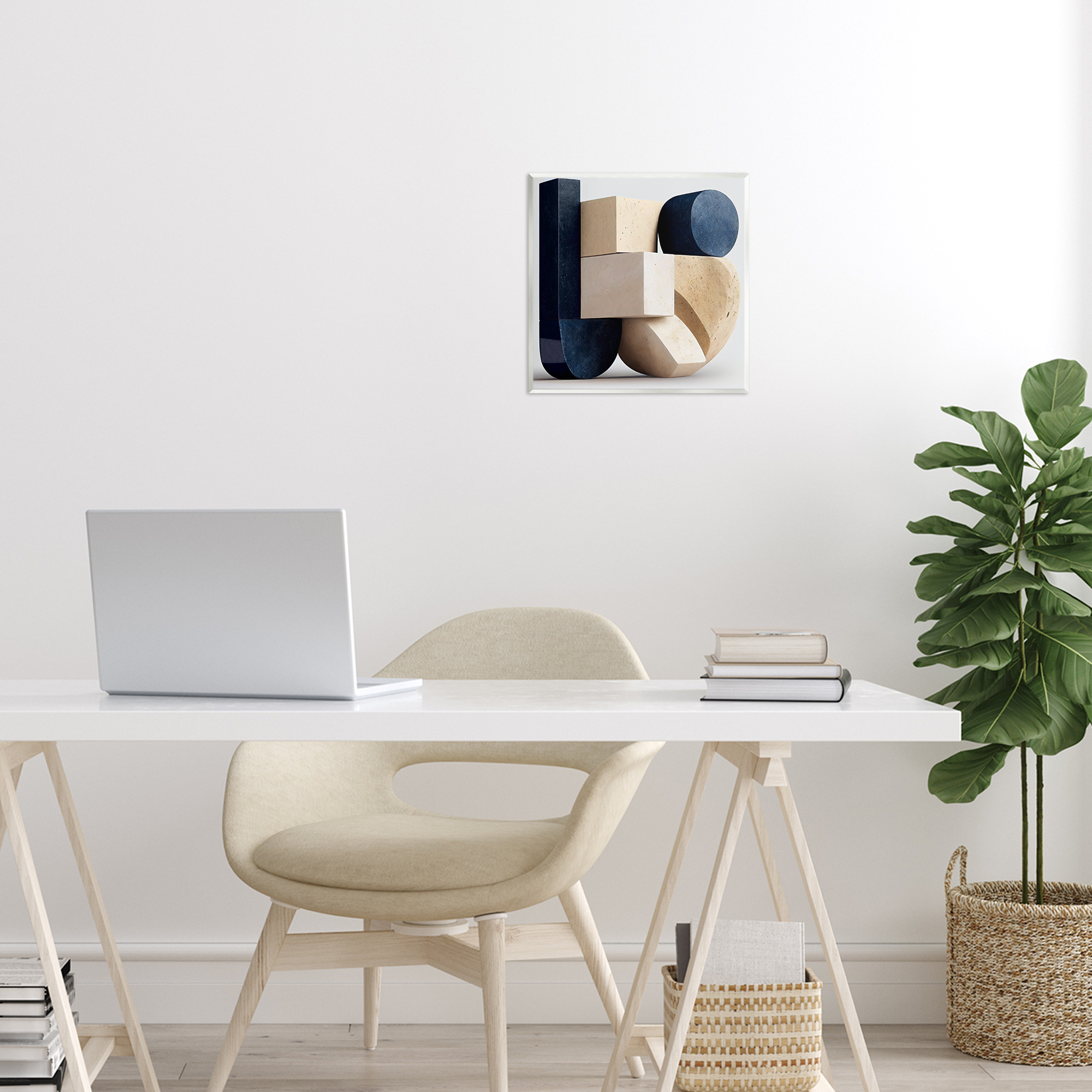 Shapes Of Things Geometric Contour Wall Plaque Art, design by Sasha