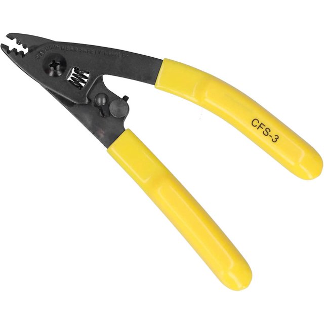 Fiber Optic Stripping Pliers Floor Type Cable Wrapping Scissors Wire Stripping Pliers (yellow) (1pcs)