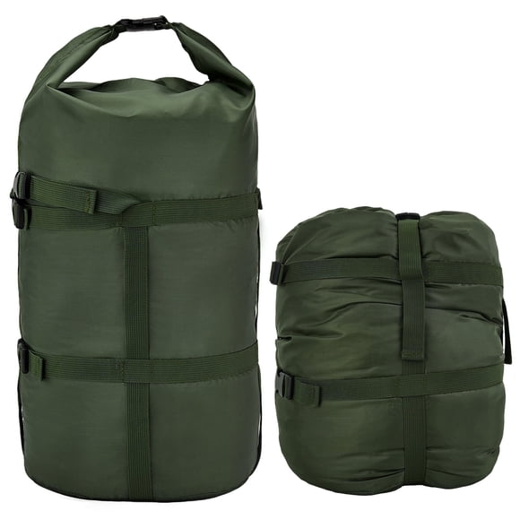 GOGHOST Portable compression stuff sack, Foldable Waterproof Oxford Fabric, Suitable for Camping, Travel and Home Storage,Green,12L