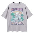 thumbnail image 4 of ERkkoi Womens T Shirts Loose Fit Summer Tops Casual Crew Neck Short Sleeve Oversized Graphic Tees for Women T-Shirts Grey XXL, 4 of 5